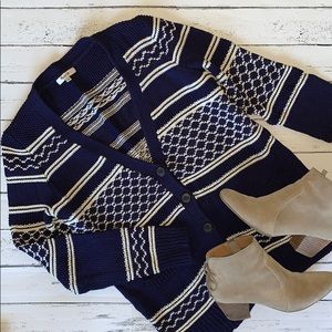 Madewell | Blue Stitchway Chunky Cardigan